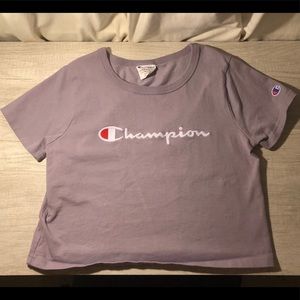 Lilac purple champion crop top